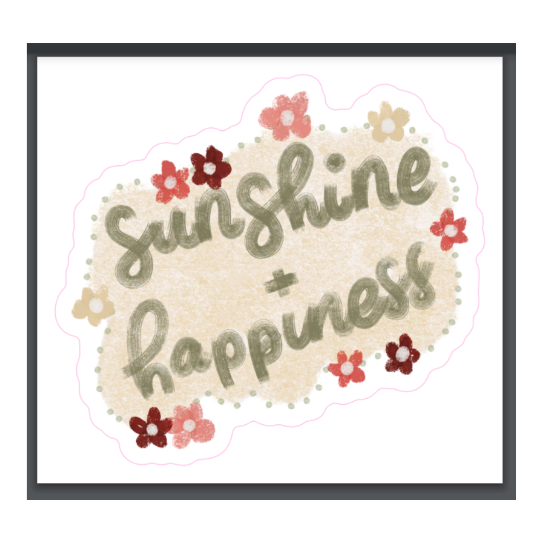 SUNSHINE + HAPPINESS Sticker