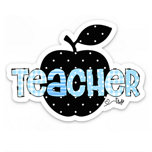 TEACHER Sticker Polka Dot Apple