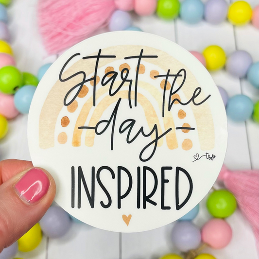 Start the Day INSPIRED Sticker