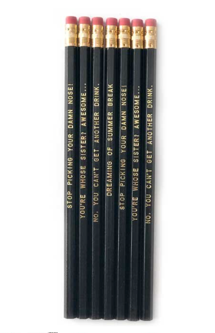 #TEACHERLIFE Black and Gold Pencil Set