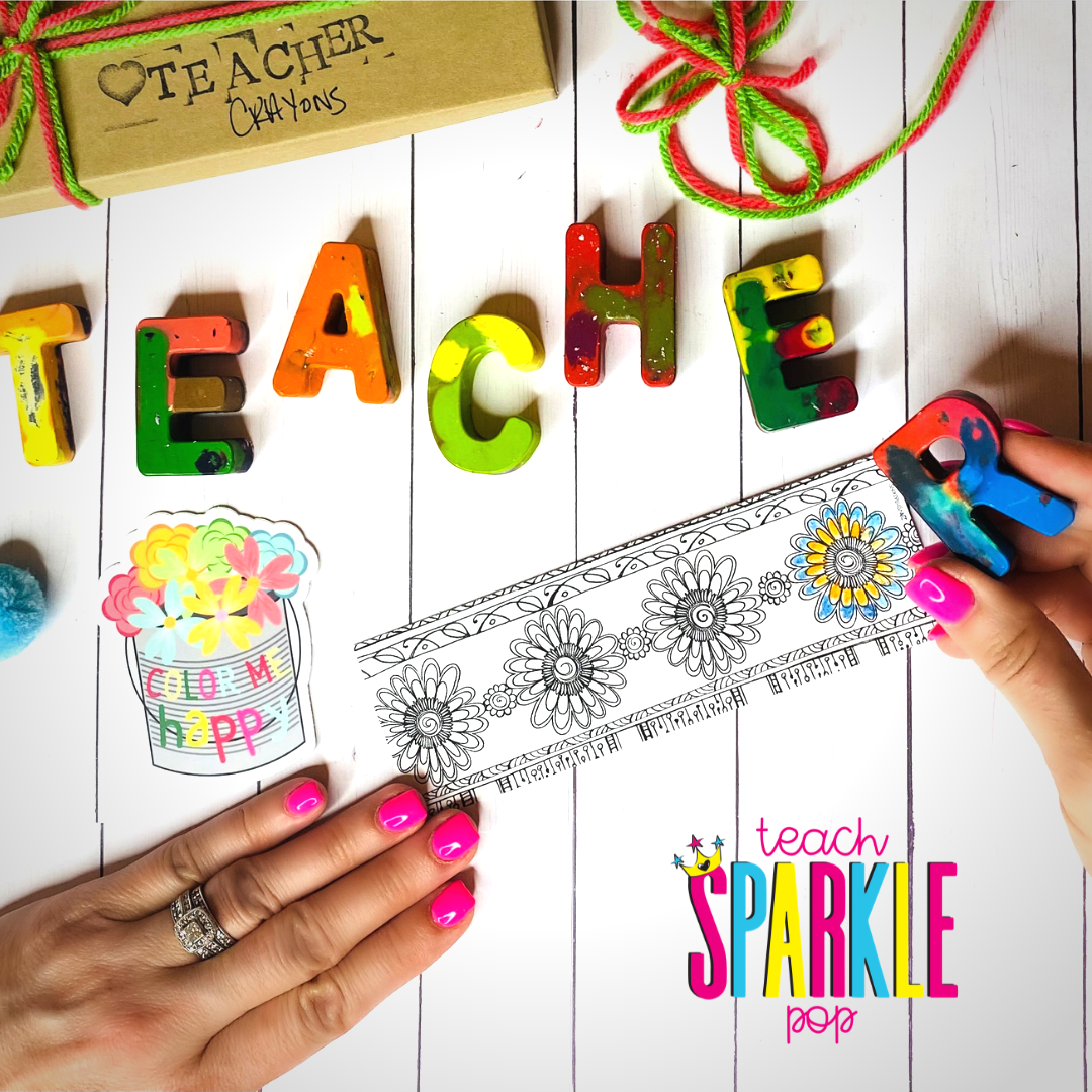 Handmade TEACHER Crayon Set